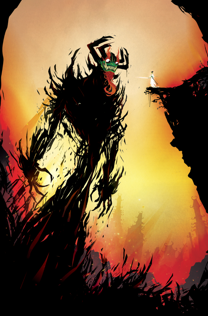 aku/aku！キャンバスアート Aku Print - Samurai Jack Art Print | Monty! New Orleans Artist